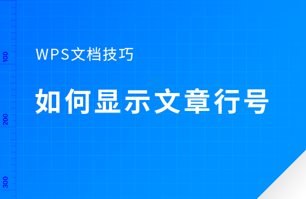 WPS文档技巧---如何显示文章行号