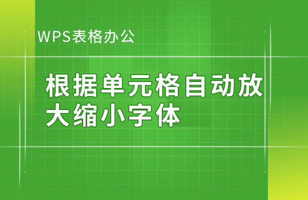 WPS表格办公---根据单元格自动放大缩