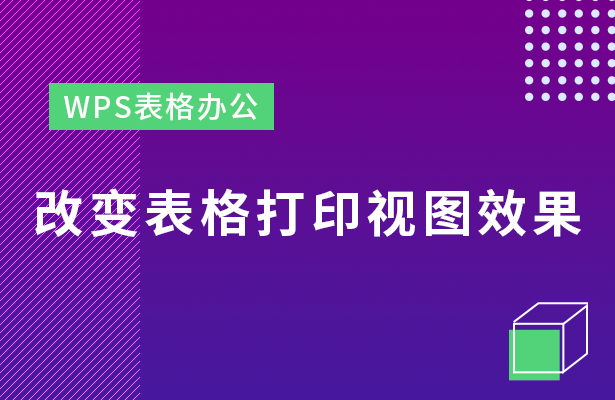 WPS表格办公---改变表格打印视图效果