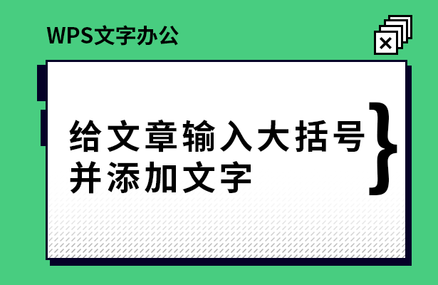 WPS文字办公---给文章输入大括号并添