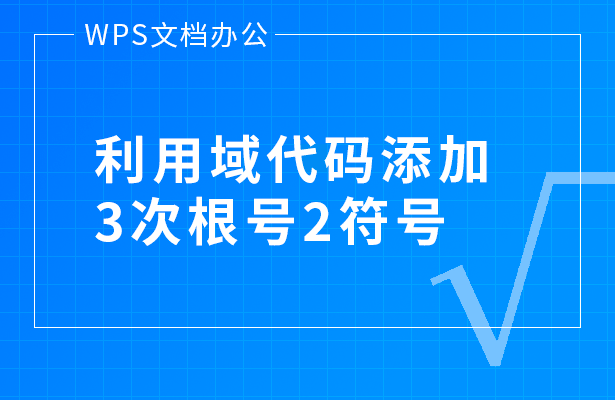 WPS文档办公---利用域代码添加3次根