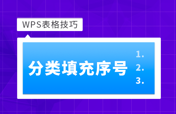 WPS表格技巧---分类填充序号