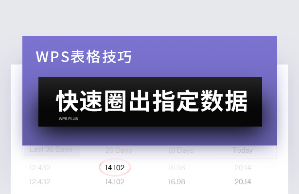 WPS表格技巧---快速圈出指定数据