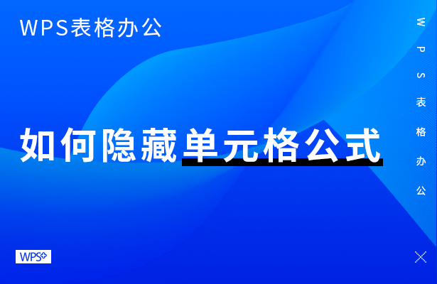 WPS表格办公---如何隐藏单元格公式