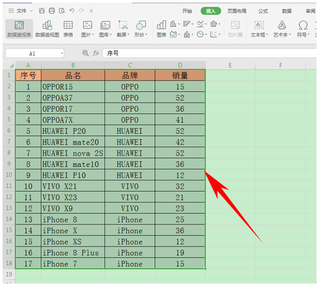 WPS表格技巧---使用透视表，自动计算销售占比