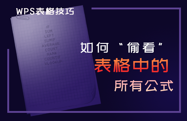 WPS表格技巧---如何“偷看”表格中的