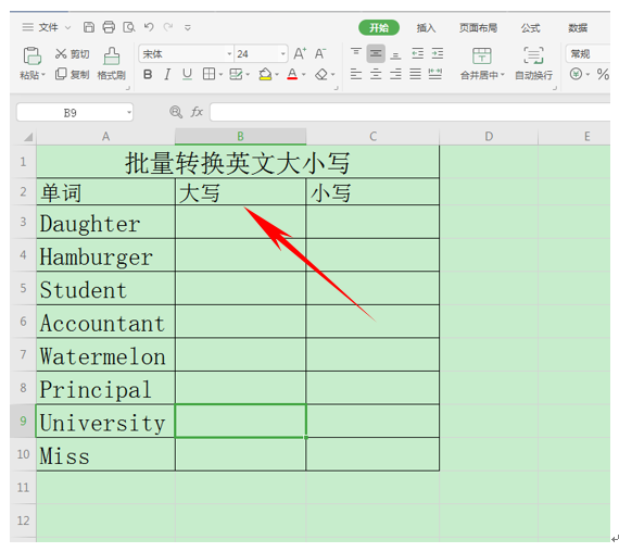 WPS应用技巧---如何批量转换英文大小写