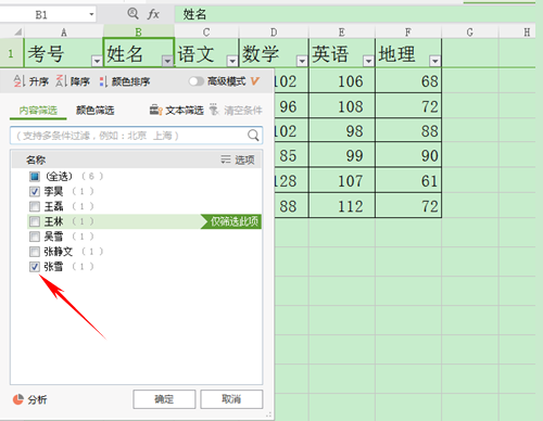 WPS表格如何运用筛选与高级筛选